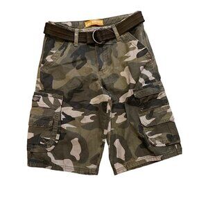 Lee Dungarees Boys Cameo Sz 12 R Belted Cargo Shorts